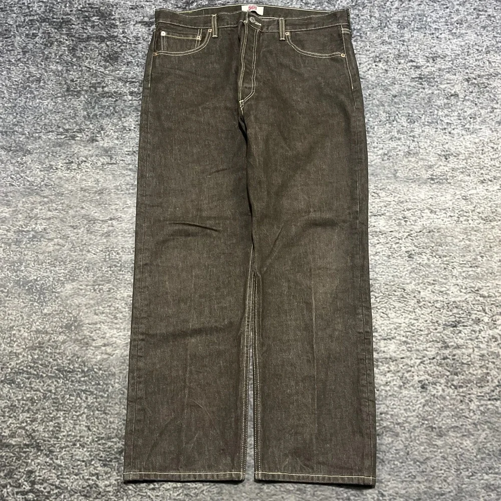 Vintage Levi's 501 Jeans Straight Fit Mens 30x30 Brown Denim Button Fly 2000s